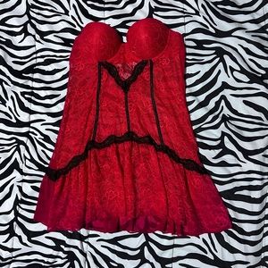 Strapless lingerie dress
